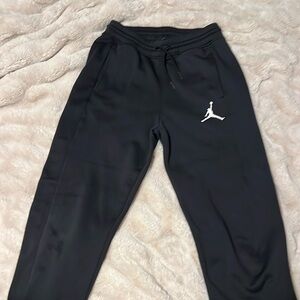 Jordan Nike dri- fit Kids Black Sweatpants with Logo - size large